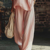 Samantha V-Ausschnitt Shirt und Hosen Set