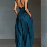 Nadia Halter Weitbeiniger Jumpsuit