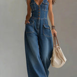Claire | Damen V-Ausschnitt Jumpsuit