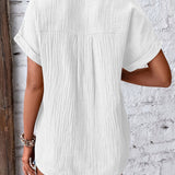 Emery | Texturierte Button-Up Sommerbluse
