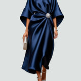 Lona™ Elegantes Langes Satin-Kleid