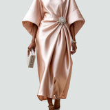 Lona™ Elegantes Langes Satin-Kleid