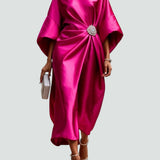 Lona™ Elegantes Langes Satin-Kleid