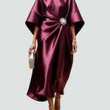 Lona™ Elegantes Langes Satin-Kleid