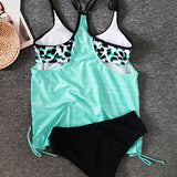 Augustus | Unifarbener Tankini mit Leopardenmuster