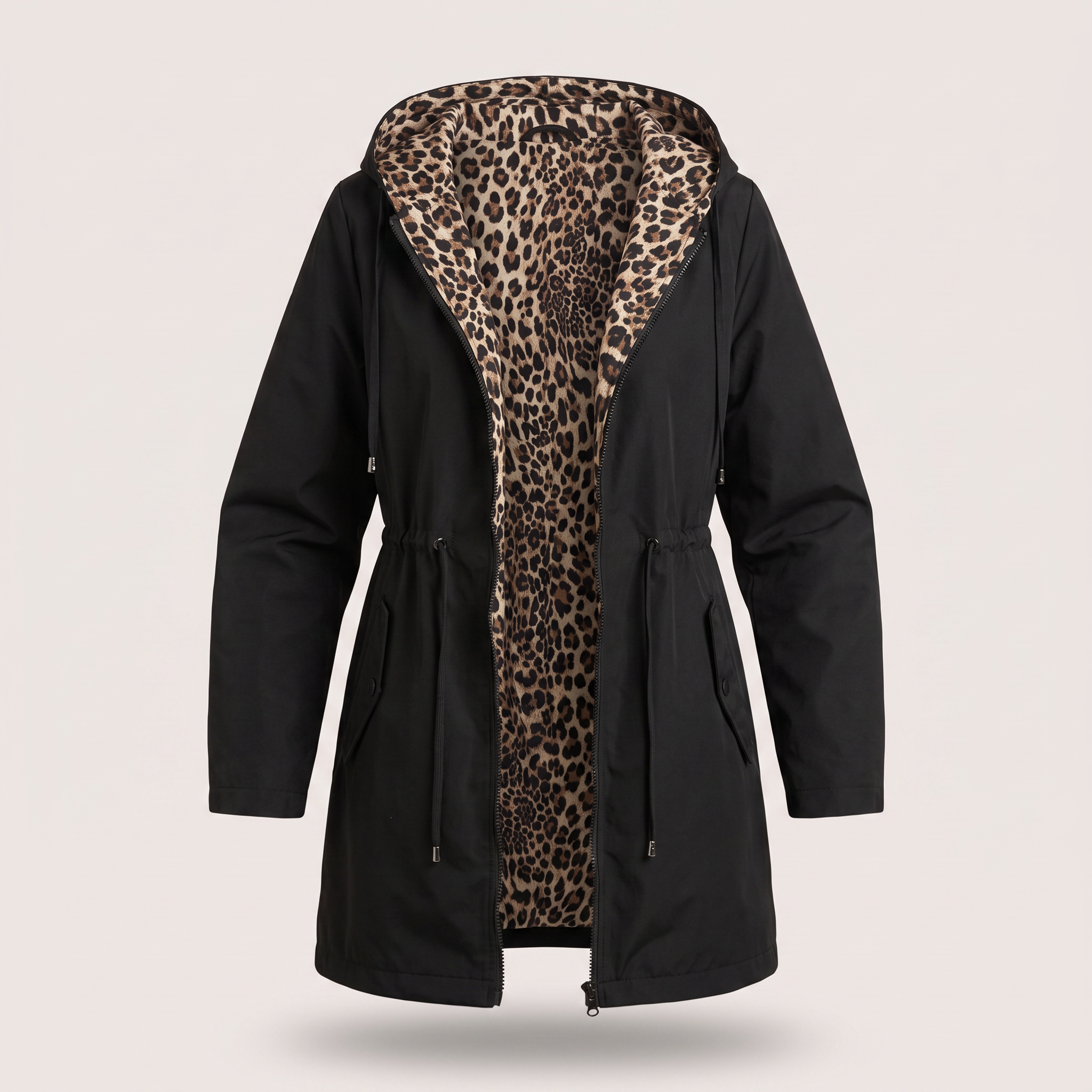 Elin | Mantel mit Leopardenmuster