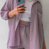 VICTORIA | ZWEITEILIGES HEMD-SHORTS-SET