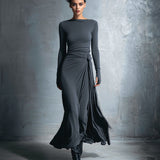 Gabriella | Langes Kleid mit seitlichem Knoten