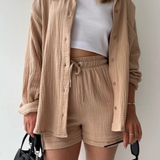VICTORIA | ZWEITEILIGES HEMD-SHORTS-SET