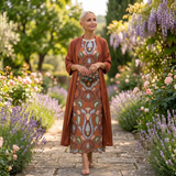 Aura | Langes Kleid mit passendem Gilet