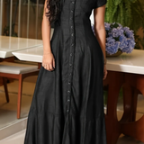Hera | Langes Denim-Kleid