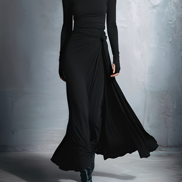 Gabriella | Langes Kleid mit seitlichem Knoten