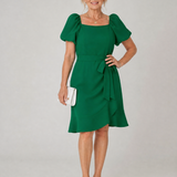 Ruosa | Mini-Kleid mit kurzen Puffärmeln und seitlichem Bindeband