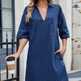 Jade | Lässiges Denim-Kleid