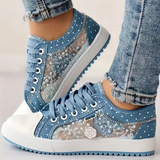 CARA | ELEGANTE DAMEN-SNEAKER MIT FLORALEN DETAILS