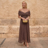 Sienna | Geometrisches fließendes Kleid