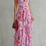 Elegantes Langkleid mit Halter-Ausschnitt
