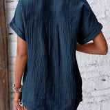Emery | Texturierte Button-Up Sommerbluse
