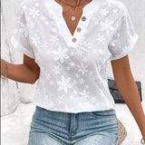 Hasel | Florale V-Ausschnitt Bluse