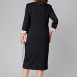Alexa™ Elegantes V-Ausschnitt Kleid