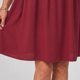 Corinne | Mini-Kleid mit langen Ärmeln und gerafften Manschetten