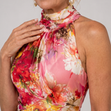 Elisabetta | Maxikleid mit Halterneck und floralem Muster