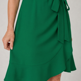 Ruosa | Mini-Kleid mit kurzen Puffärmeln und seitlichem Bindeband