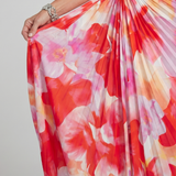 Taya | Ein Schulter Faltenrock Midi Kleid