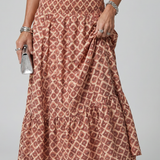 Amira | Geometrisches Print Cutout Midi Kleid