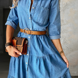 Barbara | Lässiges elegantes Denim-Kleid