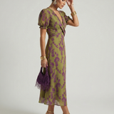 Virel | Entspanntes Blumenkleid Midi