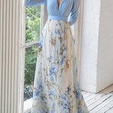 Maxikleid Pénélope mit Blumenmuster | Zeitlose Eleganz