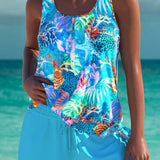 Trudy | Eleganter Tankini mit flachem Bauch-Effekt und passendem Short