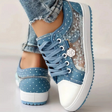 CARA | ELEGANTE DAMEN-SNEAKER MIT FLORALEN DETAILS