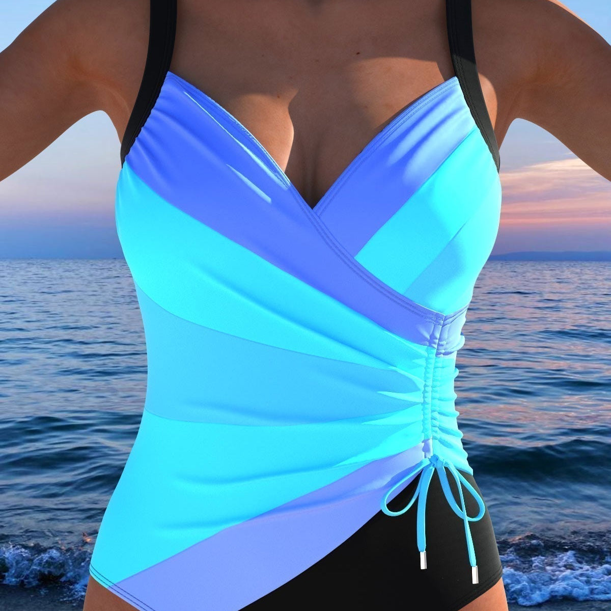 Éloria | Eleganter Badeanzug mit buntem Druck