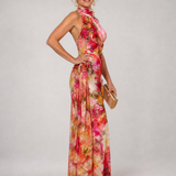 Elisabetta | Maxikleid mit Halterneck und floralem Muster