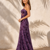 Evarisse | Floral Mesh Corset Maxikleid