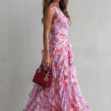 Elegantes Langkleid mit Halter-Ausschnitt