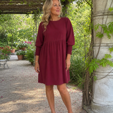 Corinne | Mini-Kleid mit langen Ärmeln und gerafften Manschetten
