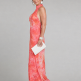 Coraline | Halter Neck Gedrucktes Muster Maxi Kleid