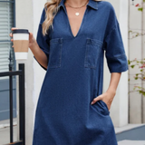 Jade | Lässiges Denim-Kleid