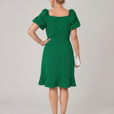 Ruosa | Mini-Kleid mit kurzen Puffärmeln und seitlichem Bindeband
