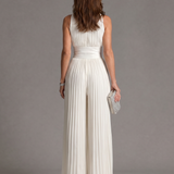 Zakira | Plissierter Halter-Neck Jumpsuit mit weitem Bein