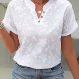 Hasel | Florale V-Ausschnitt Bluse