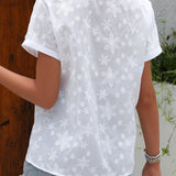 Hasel | Florale V-Ausschnitt Bluse