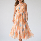 Elin | Weiches Halter Midi-Kleid