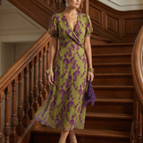 Virel | Entspanntes Blumenkleid Midi