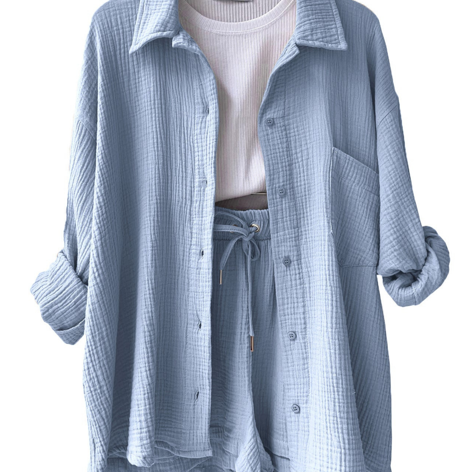 VICTORIA | ZWEITEILIGES HEMD-SHORTS-SET