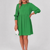 Corinne | Mini-Kleid mit langen Ärmeln und gerafften Manschetten