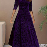 Nicola™ Elegantes Samtkleid